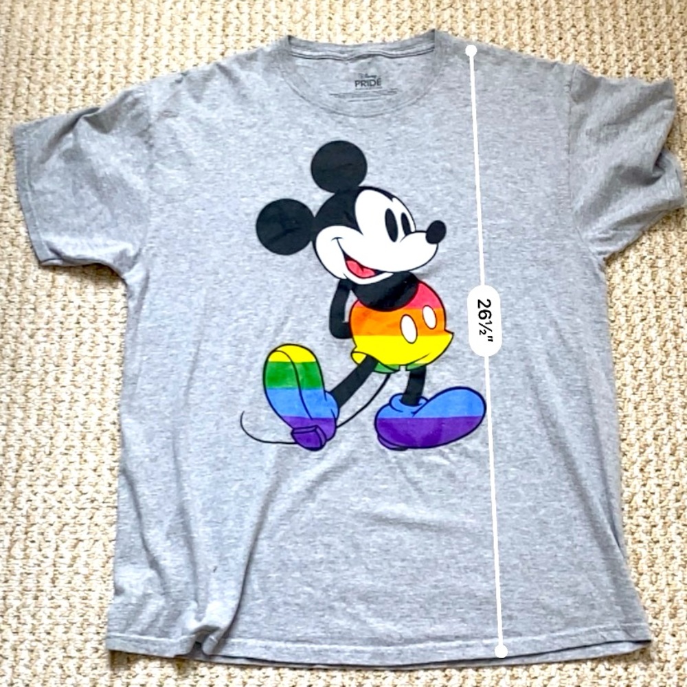 DISNEY | Unisex Mickey Mouse Rainbow T-shirt Large (42/44) - Picture 7 of 9